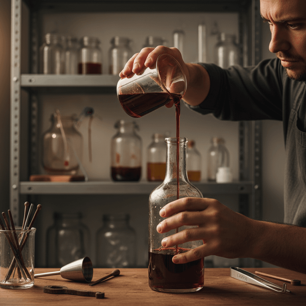 Craft pouring of disiaco liqueur